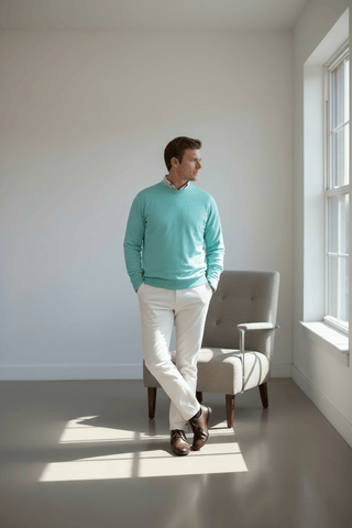 Alan Paine Oakford Long Sleeve Crew Neck Sweater - Planters Exchange