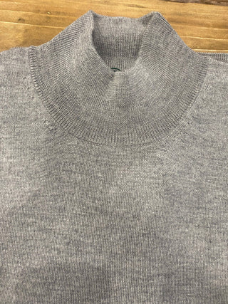 Alan Paine Men's Sweaters Alan Paine Pendeen Mock Neck Sweater - Lt Grey Mix