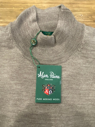 Alan Paine Men's Sweaters Alan Paine Pendeen Mock Neck Sweater - Mushroom