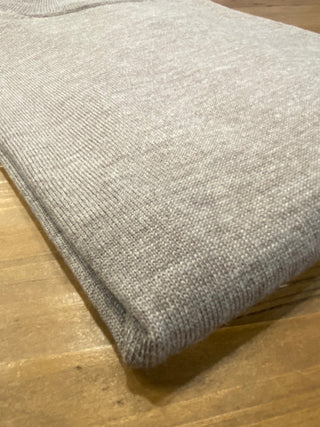 Alan Paine Men's Sweaters Alan Paine Pendeen Mock Neck Sweater - Mushroom