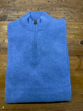 Alan Paine Hanbury 1/4 Zip Mock Neck Cashmere Sweater