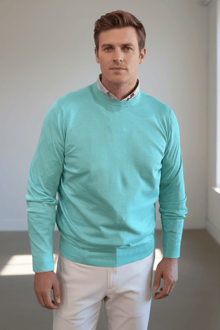 Alan Paine Oakford Long Sleeve Crew Neck Sweater - Planters Exchange