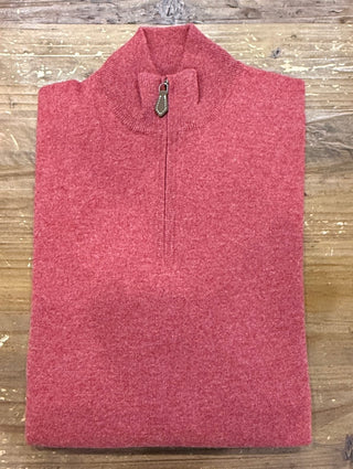 Alan Paine Hanbury 1/4 Zip Mock Neck Cashmere Sweater