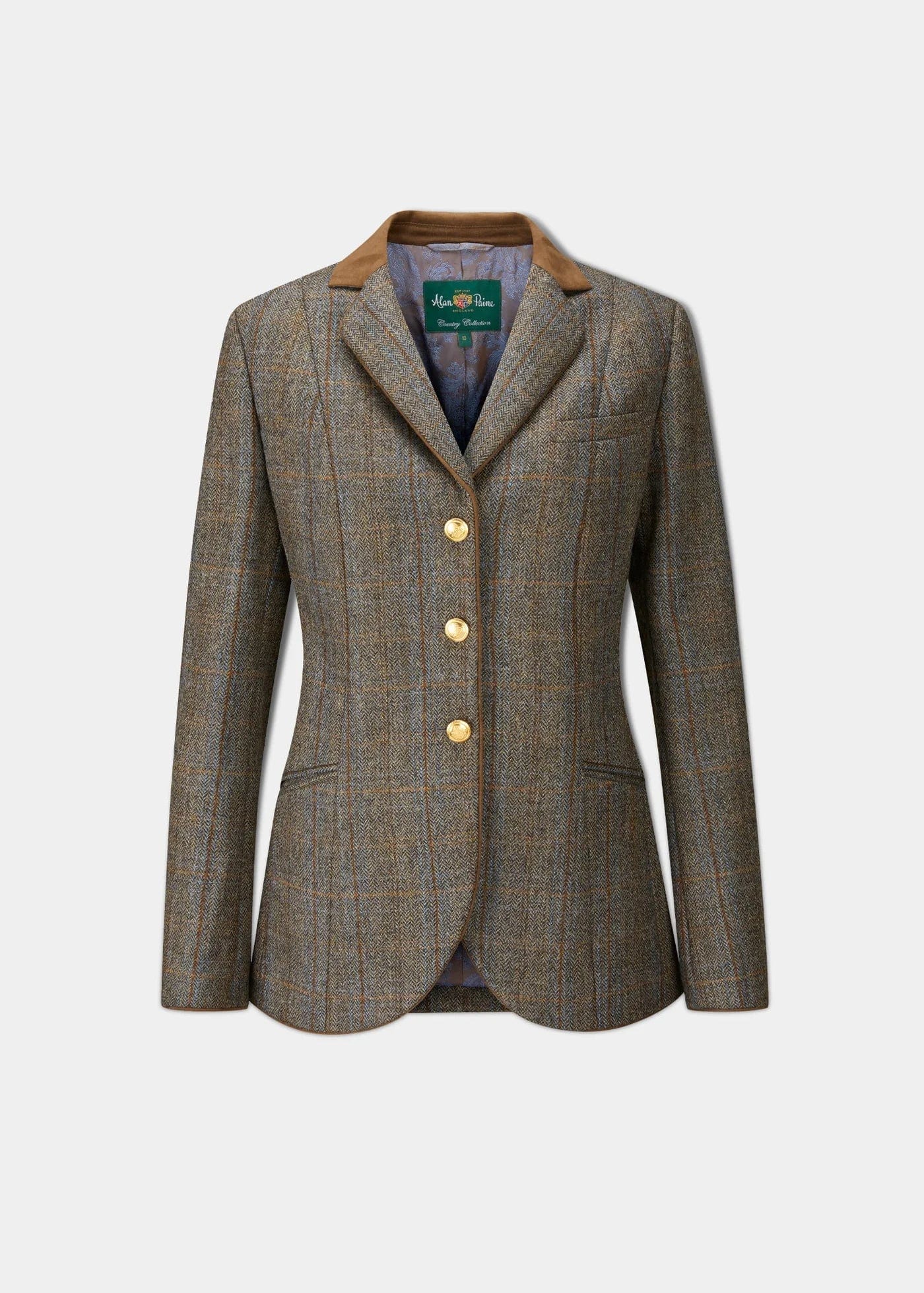 Alan Paine Tweed Ladies Surrey Taupe Blazer Planters Exchange