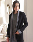 Alashan Cashmere Company Women's Sweaters Merino Wool Reversible Shawl Jacket