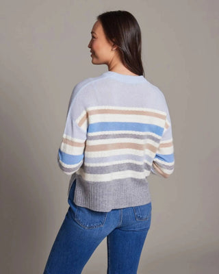 Alashan 100% Cashmere Cannes Striped Crewneck Sweater