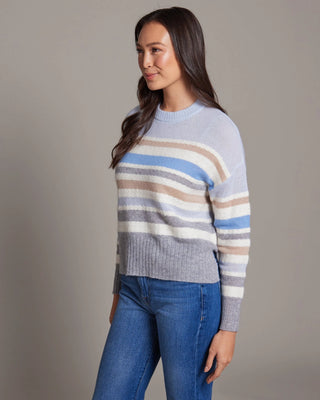 Alashan 100% Cashmere Cannes Striped Crewneck Sweater