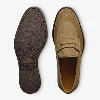 Allen Edmunds Como Suede Loafer - Tobacco - D Width