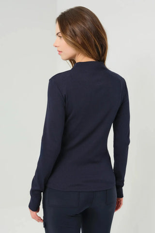 Anatomie Chelsea Rib Mock Neck Top