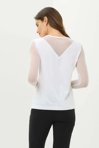 Anatomie Kim Mesh-Sleeve Top