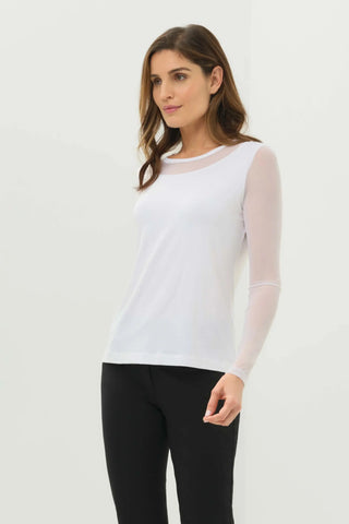 Anatomie Kim Mesh-Sleeve Top