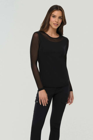 Anatomie Kim Mesh-Sleeve Top