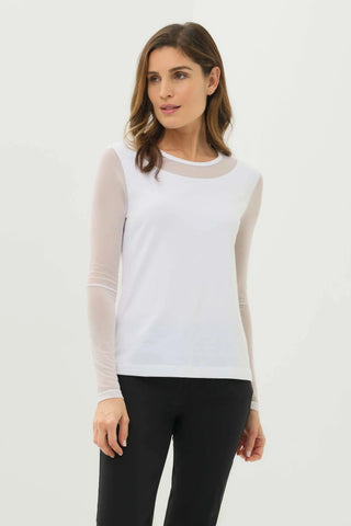 Anatomie Kim Mesh-Sleeve Top
