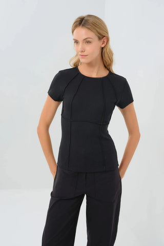 Anatomie Short Sleeve Celeste Rib Top