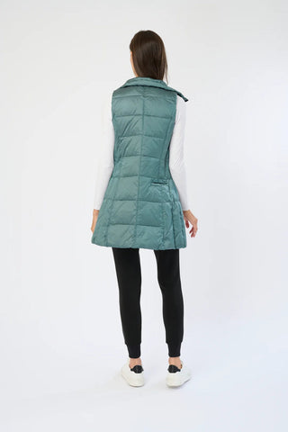 Anorak Women's Vest Anorak Long Metallic Down Vest Kryptonite