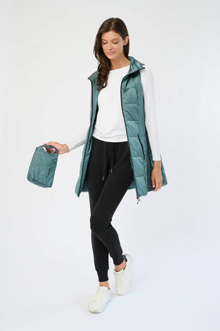 Anorak Women's Vest Anorak Long Metallic Down Vest Kryptonite