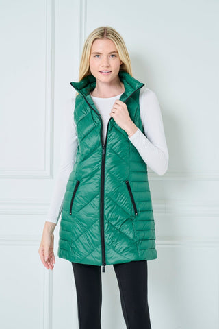 Metallic Chevron Quilted Vest