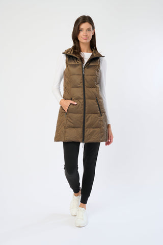 Anorak Women's Vest Toffee / XS Anorak Long Metallic Down Vest Toffee