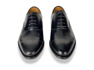 Black leather dress shoes