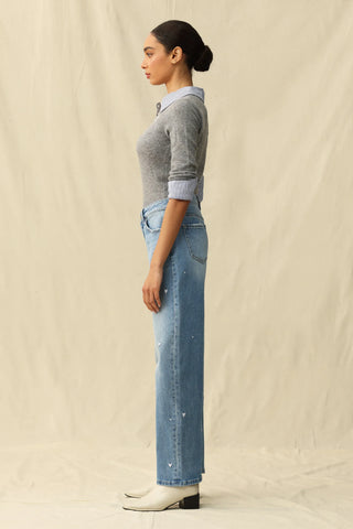 Bayeas Flora Mid Rise Barrel Jeans