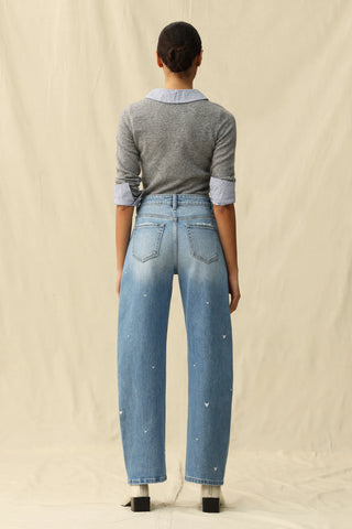 Bayeas Flora Mid Rise Barrel Jeans