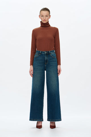 Bayeas Mid Rise Wide Leg Jeans