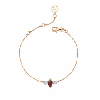 Queen Bee Bella Gold Diamond Ruby Bracelet