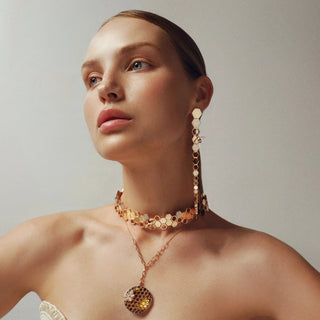 Queen Bee Honeycomb Necklace on Bee Goddess