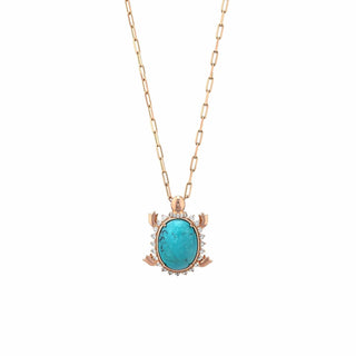 Turquoise turtle necklace KPLMBG18KXXLFTKZPGKL