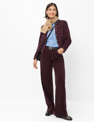 Brax Maine Wide Leg Corduroy Pants