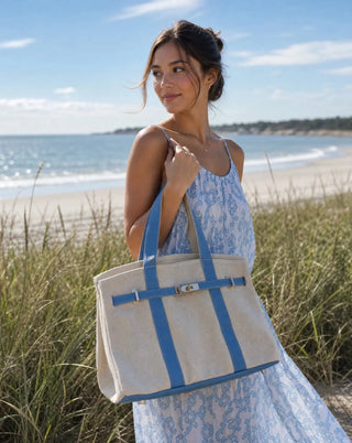 Boatkin Bag — Canvas Boat Tote with Gold Lock Brookwood