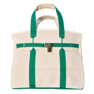 Boatkin Bag — Canvas Boat Tote with Gold Lock Brookwood