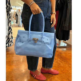 Jelly Firkin Bag – Glossy Top Handle Tote with Lock Detail | Summer 2026
