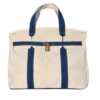 Boatkin Bag — Canvas Boat Tote with Gold Lock Brookwood