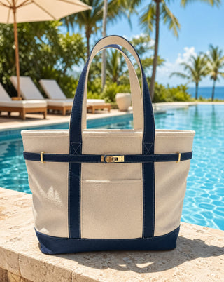 Boatkin Zip Tote in Navy