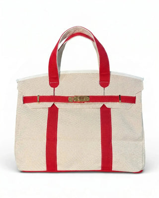 Boatkin Bag — Canvas Boat Tote with Gold Lock Brookwood