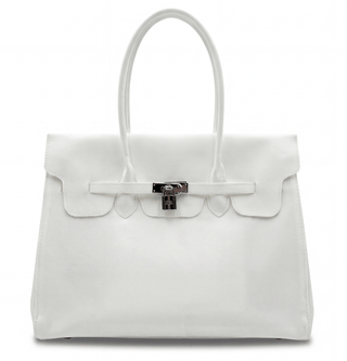 Jelly Firkin Bag – Glossy Top Handle Tote with Lock Detail | Summer 2026
