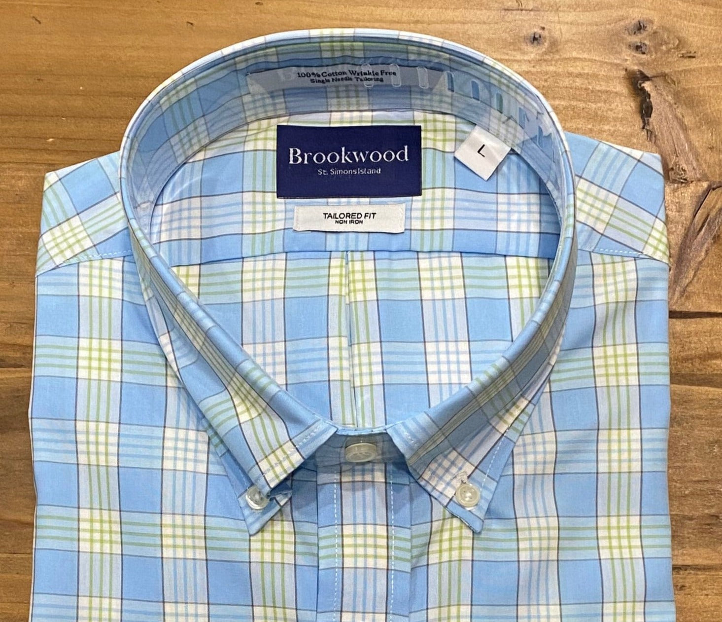 Brookwood Men's Shirts Brookwood Blue/Green Plaid Shirt