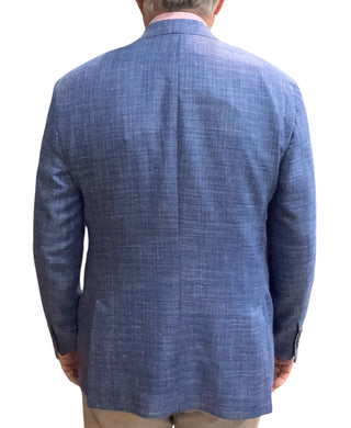 Brookwood Blue Wool/Silk/Linen Blend Sport Coat