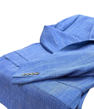 Brookwood Bright Blue Herringbone Sport Coat