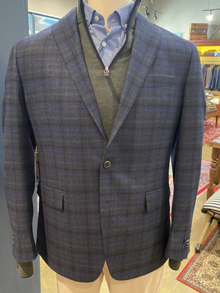 Brookwood Men's Sport Coats Brookwood Green/Blue Plaid Sport Coat