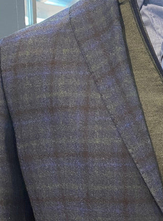 Brookwood Men's Sport Coats Brookwood Green/Blue Plaid Sport Coat