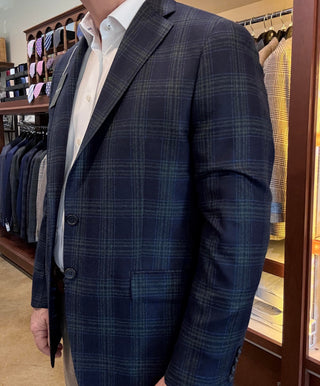Brookwood Green/Blue Plaid Sport Coat Brookwood