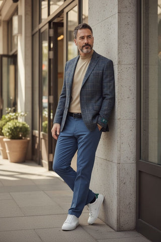 Brookwood Teal/Navy Plaid Sport Coat