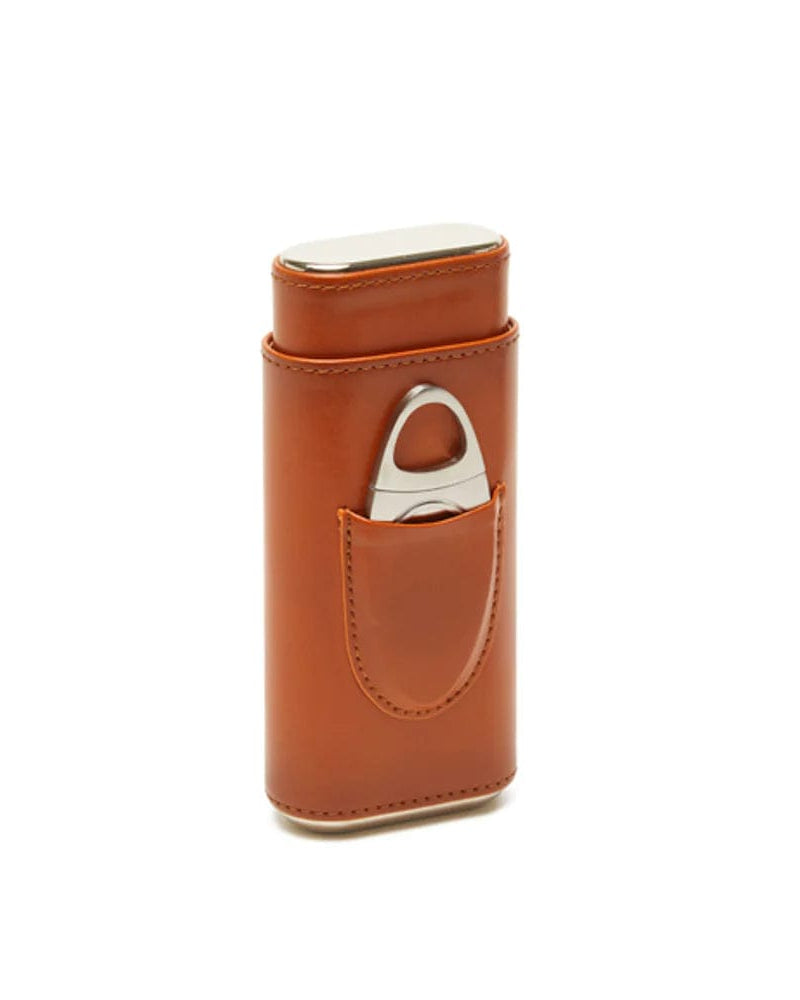 Brouk & Co. Travel Accessories Brown Brouk Aston Cigar Case W/Cutter