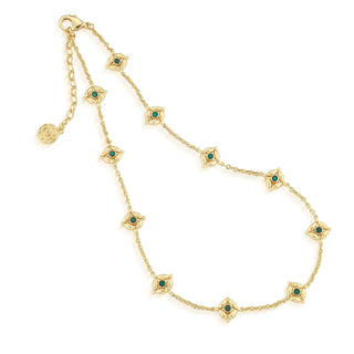 Capucine De Wulf Mystic Eye Double Sided Necklace - Blue Labradorite/Green Onyx