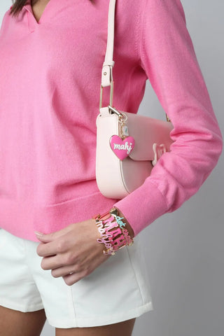 Mahj Enamel Heart Bag Charm