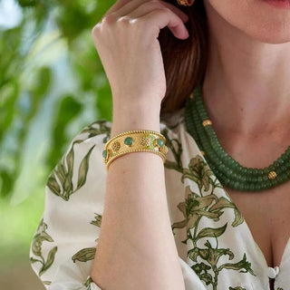 Capucine De Wulf Bracelets Capucine De Wulf Berry Gem Cuff - Meadow Jade