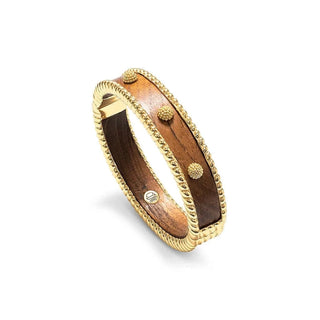 Capucine De Wulf Bracelets Capucine De Wulf Berry Small Hinged Cuff - Teak
