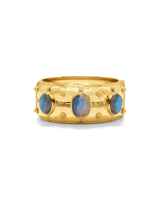 Capucine De Wulf Bracelets Capucine De Wulf Cleopatra Grande Hinged Bangle - Gold/Blue Labradorite